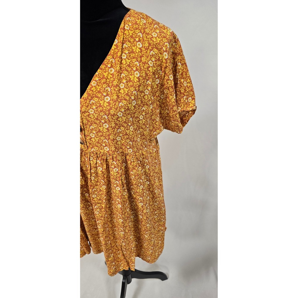 Madewell women M button-front babydoll dress Americana floral cottagecore boho - Picture 3 of 9